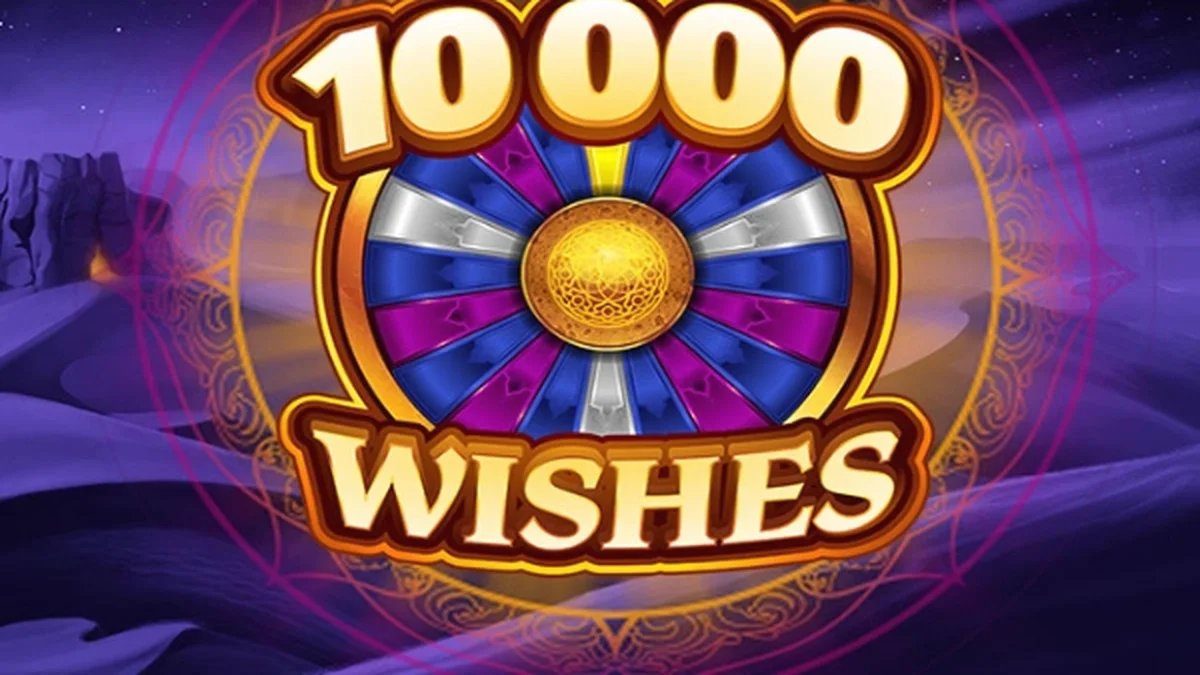 Interface do jogo de slot 10000 Wishes com tema árabe